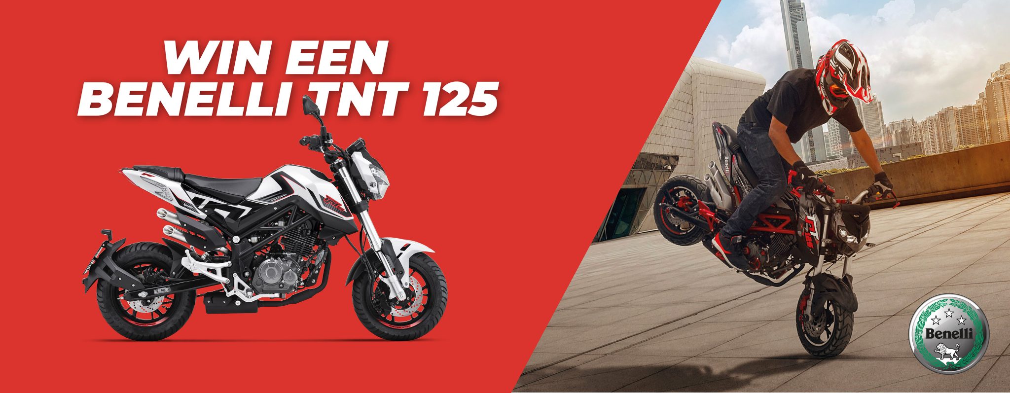 Win een Benelli TNT 125! Motorrijder