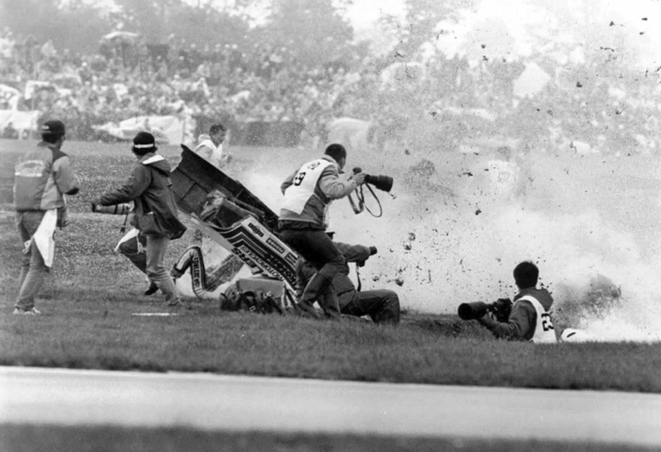 TT Assen 1985_Steve Webster crash