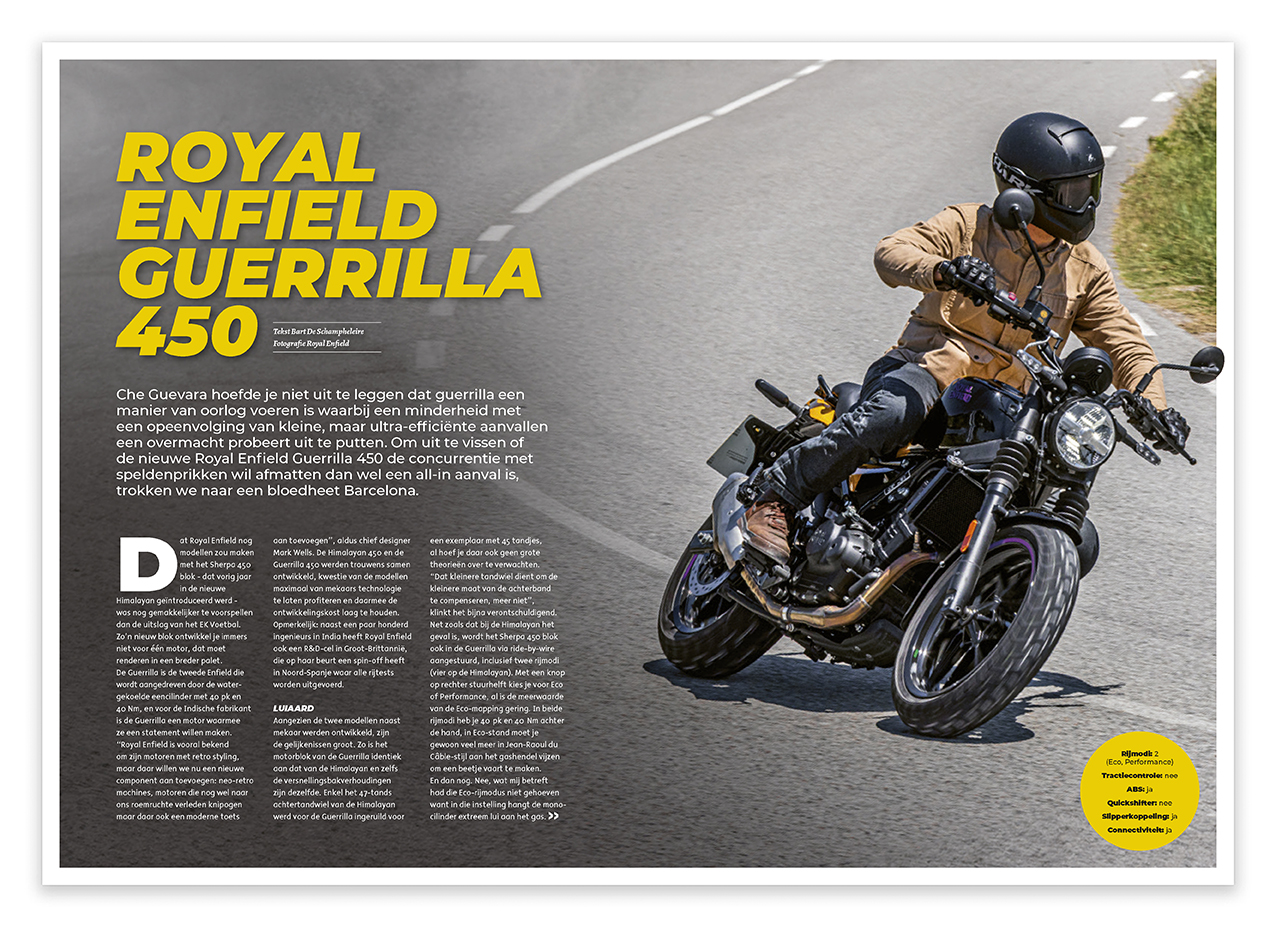 Motorrijder Royal Enfield Guerrilla 450