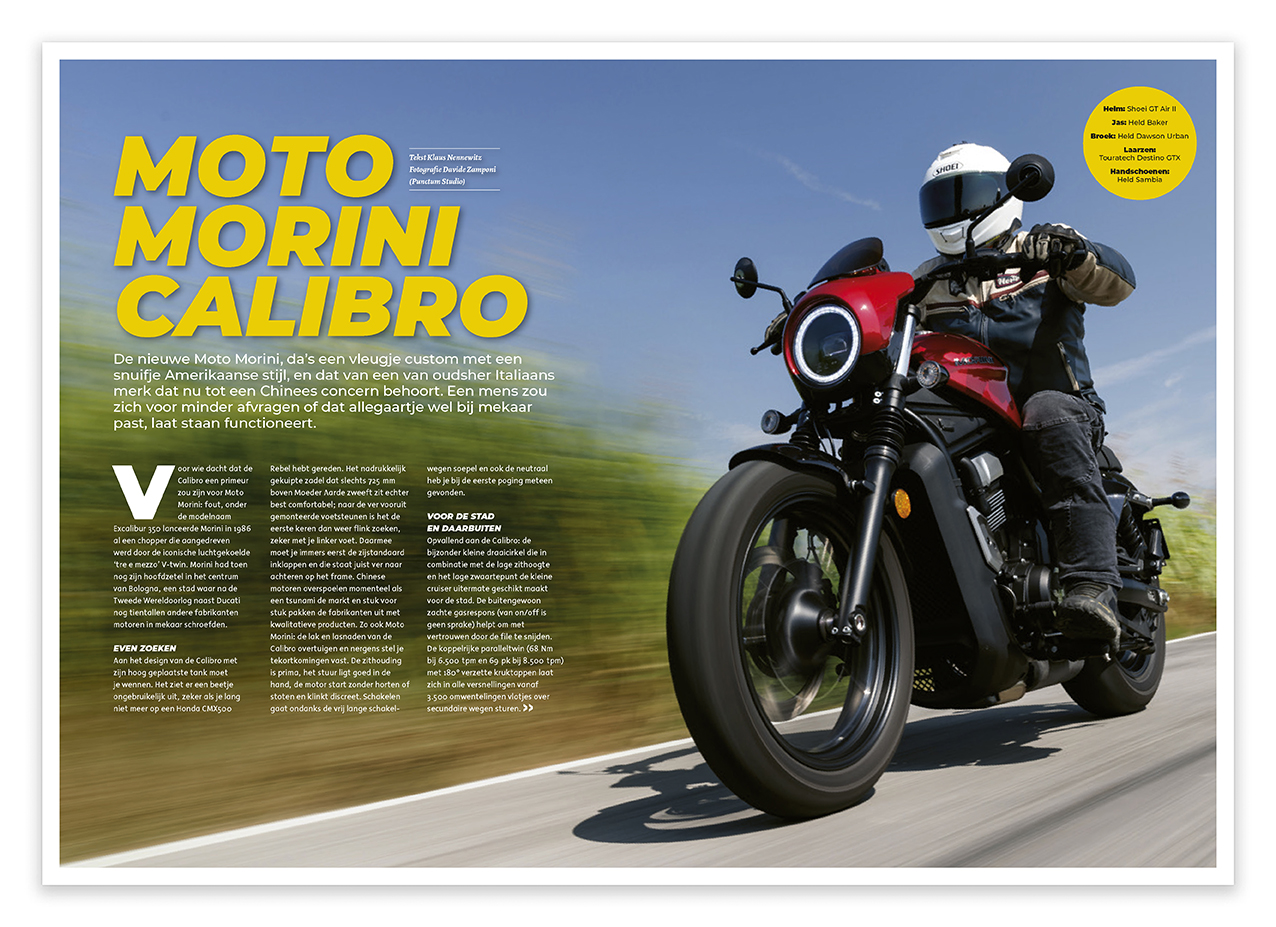 Motorrijder Moto Morini Calibro