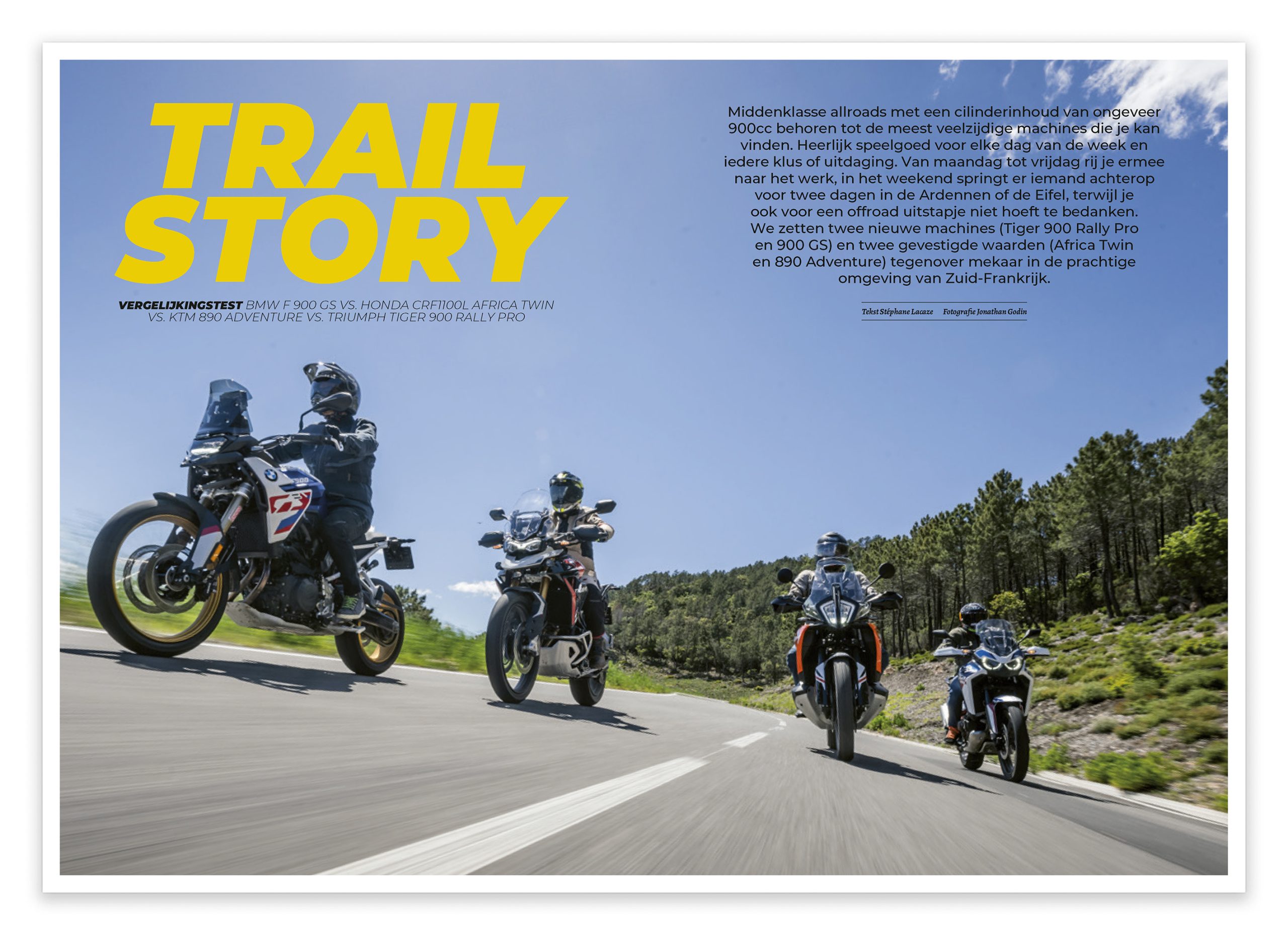 BMW F 900 GS vs. Honda CRF1100L Africa Twin vs. KTM 890 Adventure vs. Triumph Tiger 900 Rally Pro