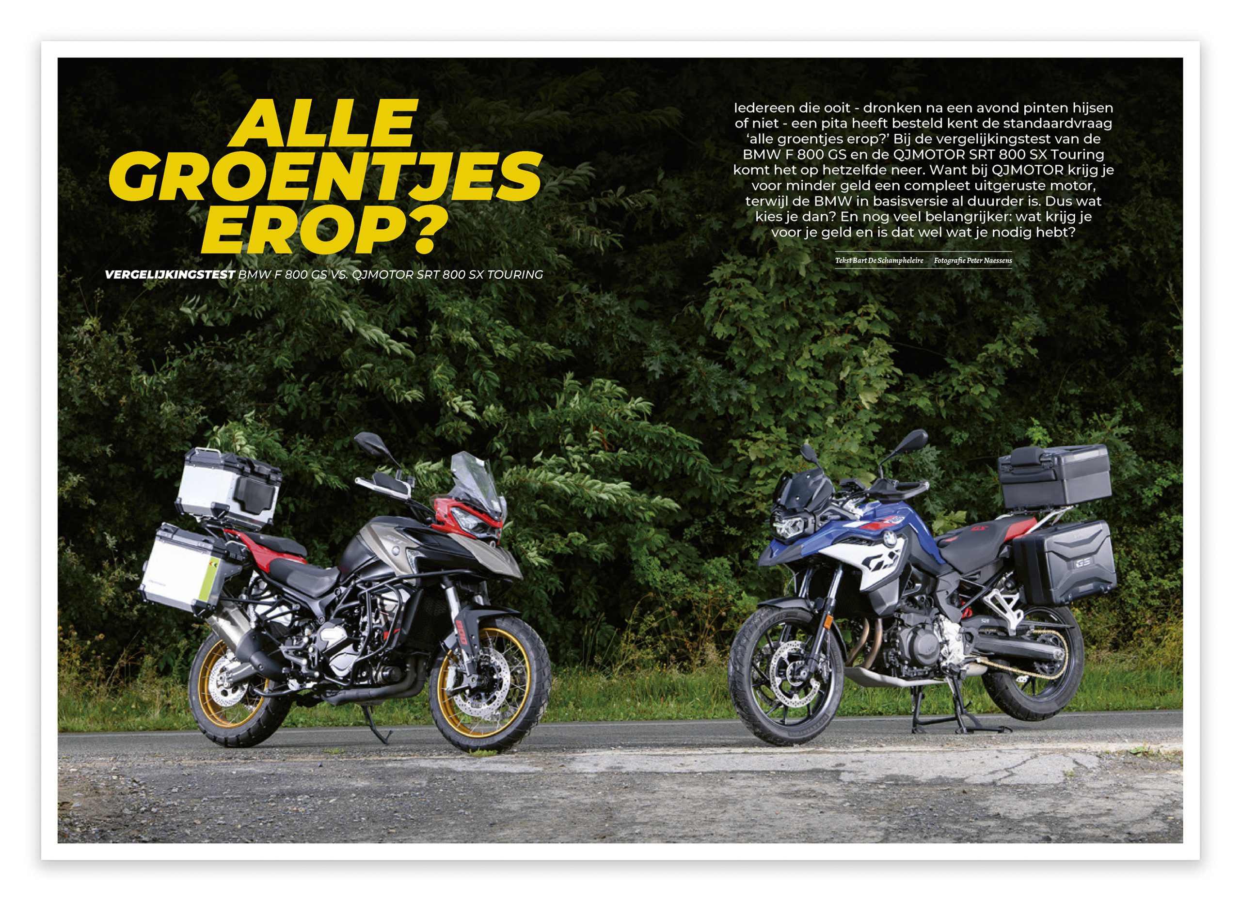 BMW F 800 GS vs. QJMOTOR SRT 800 SX Touring