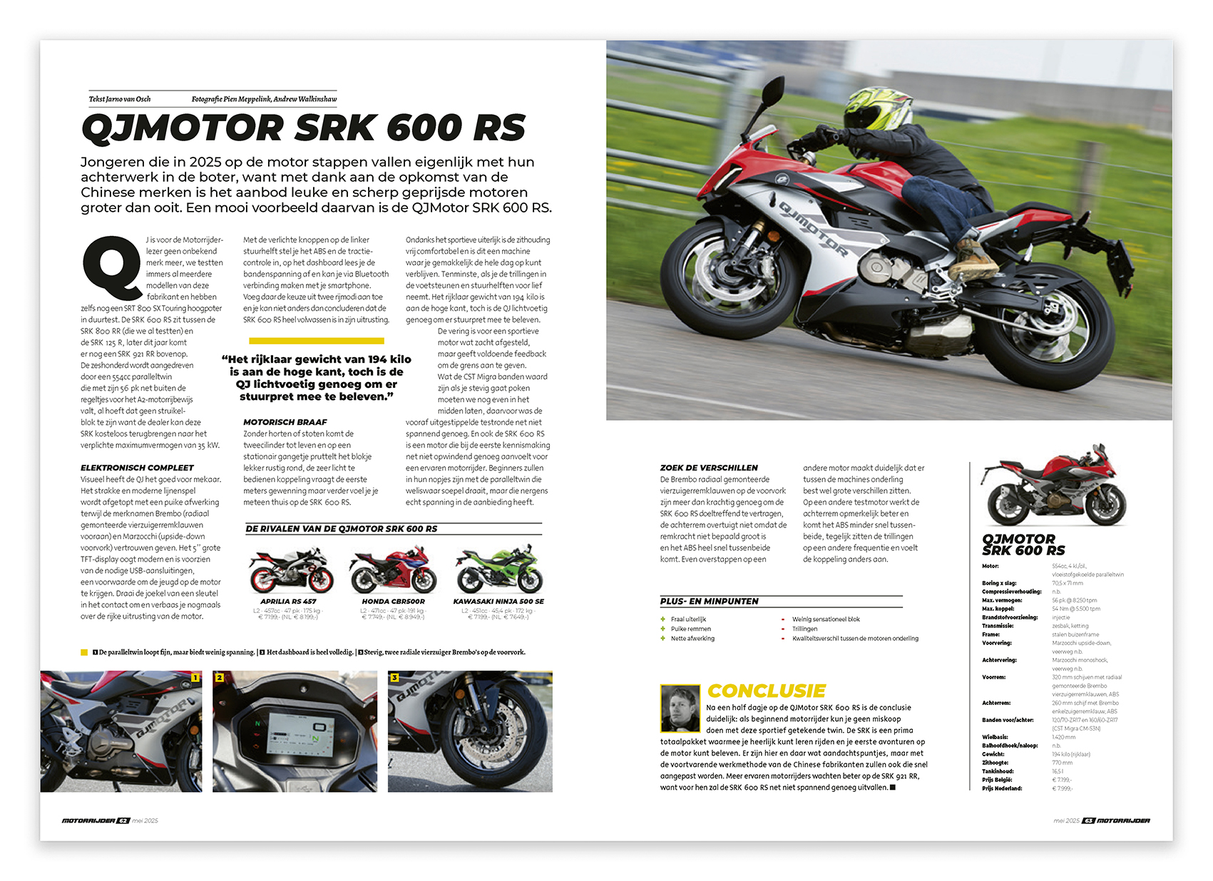 Motorrijder mei 2025 QJMotor SRK 600 RS